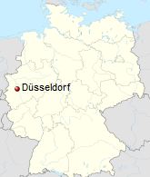 موقعیت شهر دوسلدروف در کشور آلمان