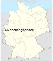 موقعیت شهر مونشن گلاد باخ در کشور آلمان