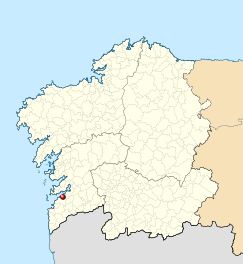 موقعیت شهر ویگو در استان گالیسیا در کشور اسپانیا