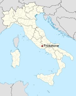 موقعیت مکانی شهر فروسینونه در کشور ایتالیا