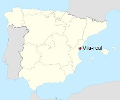 موقعیت مکانی شهر ویارئال در کشور اسپانیا