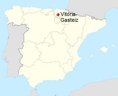 موقعیت مکانی ویکتوریا گاستیز (شهر تیم آلاوس) در کشور اسپانیا