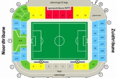 نقشه سکوها و صندلی های استادیوم آبه لنسترا - هیرنوین