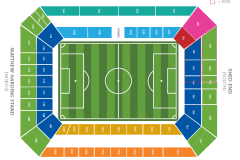 نقشه صندلی های ورزشگاه استنفورد بریچ