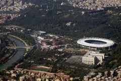 استادیوم سرپوشیده المپیک رم از بالا در سال 2011