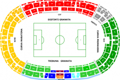 نقشه سکوها و صندلی های استادیوم المپیکو گرانده تورین