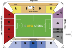 نقشه سکوهاو صندلی های استادیوم اوپل آرنا ماینتس