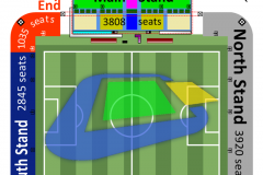 نقشه سکوها و صندلی های استادیوم بنیتو استریپه فروسینونه