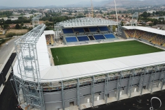 نمای هوایی و مورب از استادیوم بنیتو استریپه فروسینونه