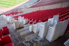 کیفیت صندلی های در حال نصب در استادیوم راجکو متیک - ستاره سرخ بلگراد