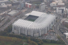 نمای هوایی از استادیوم سنت جیمز پارک نیوکاسل