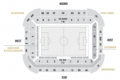 نقشه تقسی بندی صندلی های استادیوم فیلیپس آیندهون برای بلیط فروشی