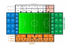 نقشه سکوها و صندلی های استادیوم لوئیجی فراریز جنوآ