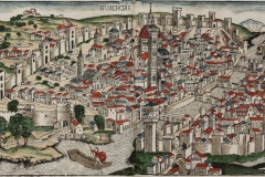 نقاشی شهر فلورانس در قرن  14 میلادی