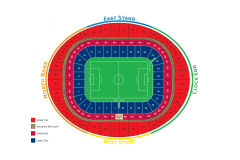 نقشه صندلی های ورزشگاه امارات لندن