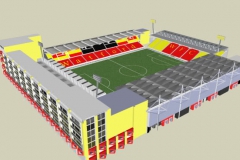 طرح استادیوم ویکاریج رود واتفورد در بازسازی جدید