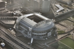 نمایی هوایی از بالای سقف استادیوم یوهان کرایف