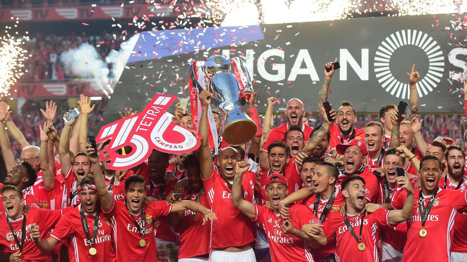 champion celebration of S.L. Benfica